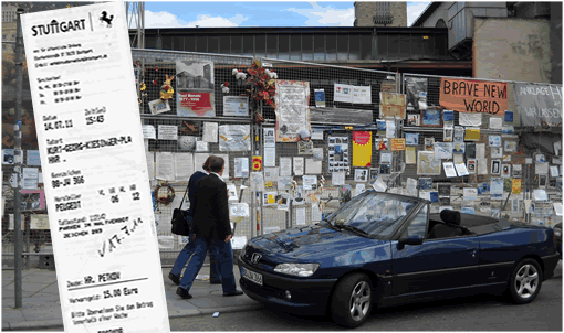 billig parken: 5 Minuten - 15 Euronen